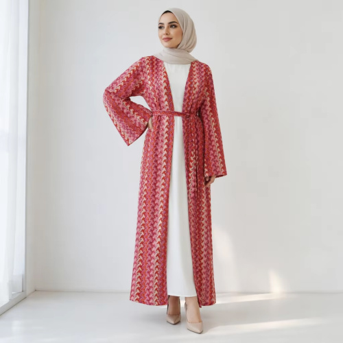 Crochet suunka furan ee Abaya Cardigan