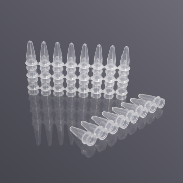 أنابيب PCR ذات 8 شرائح 0.2 مل (بدون أغطية)