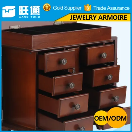 Wooden living room furniture decorative wood display cabinet