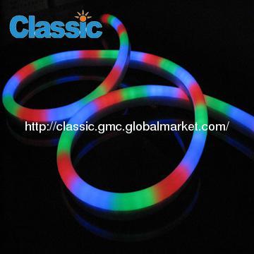 3.9-6.2w bộ thu lôi chống thấm đầy màu sắc 12-240v RGB linh hoạt 240v LED Neon
