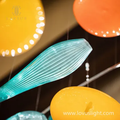 Popular creative color chandelier restaurant chandelier custom large chandelier restaurant chandelier