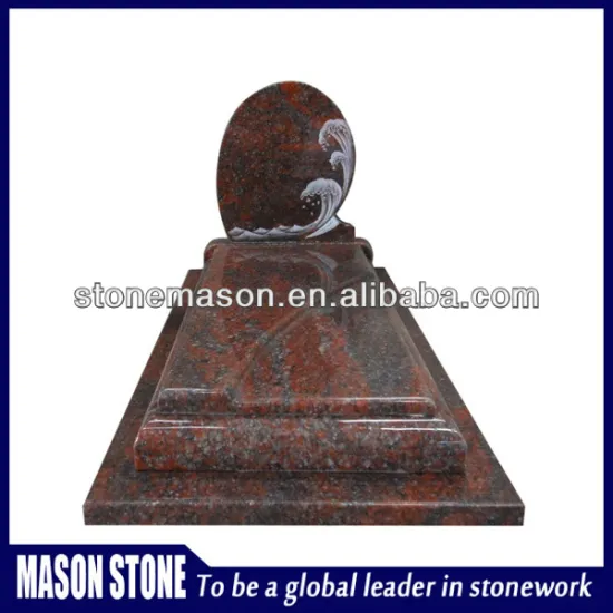 Natural red grabsteine granite tombstone