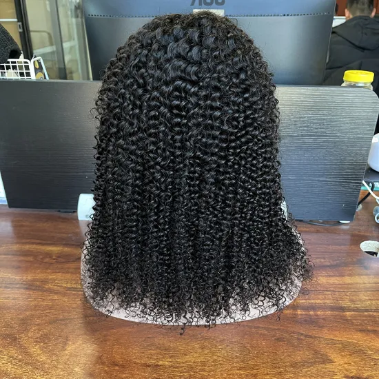 Free cap for human hair wig 13x4 curly, Thin transparent lace front closure human hair wig kinky curly