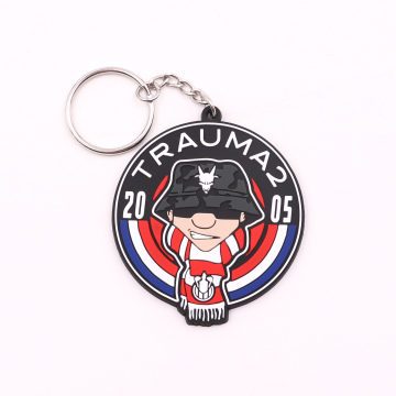 PVC Keychain With Metal Rings