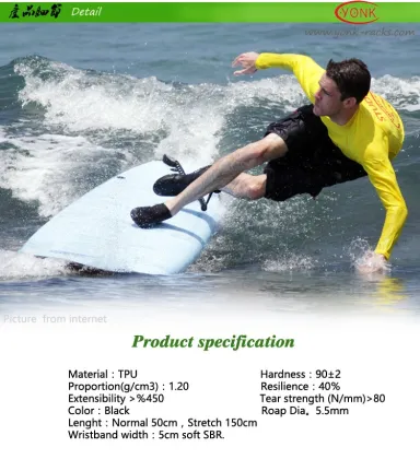 Durable Surfboard Leash for Surfing - Yonk Surf Leg Rope Knee Rope