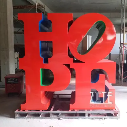 Plaza Street Art Outdoor Metal Statue Stainless Steel Hope Sculpture