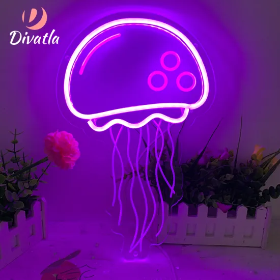 Custom 5V Acrylic Modern LED Neon Jellyfish Christmas Decoration