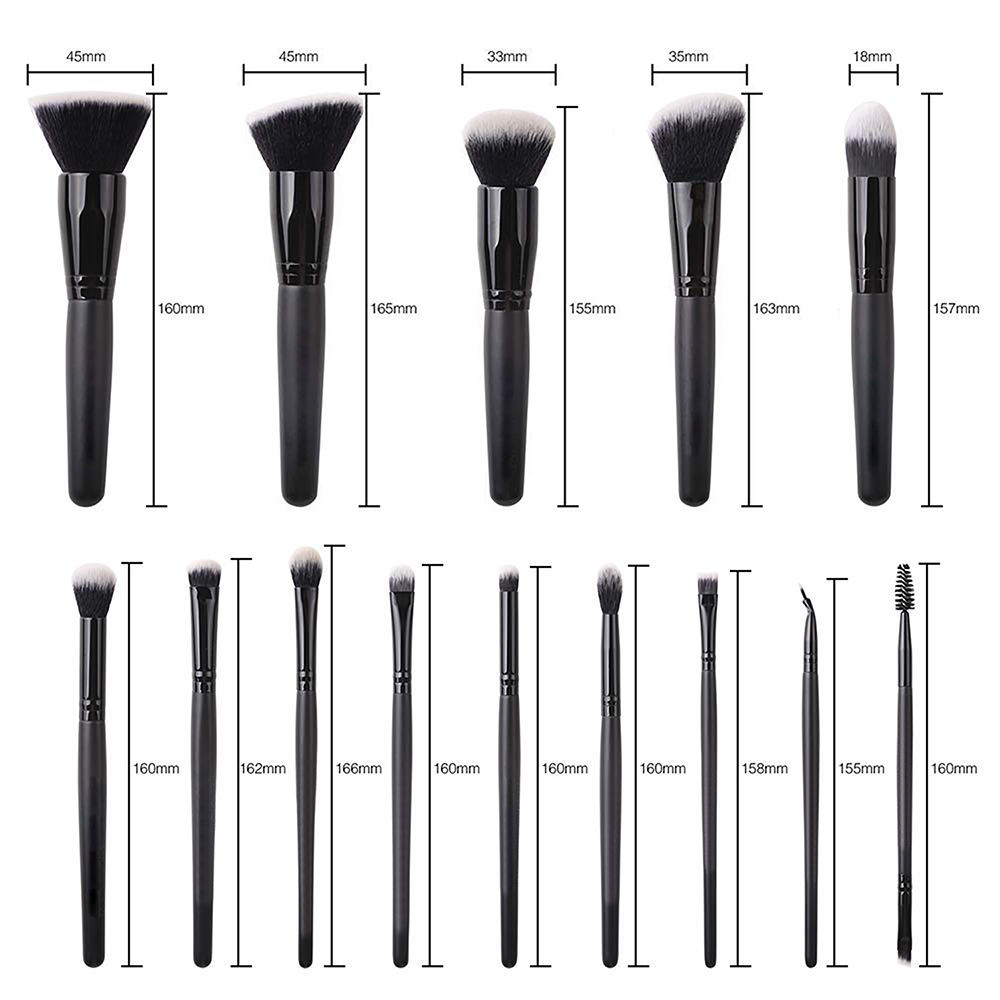 Mauri 15 Pieces Customs Logo Maquillaje Vegan Hair Black Makeup Brush Set Private Label Makeup Brushes Custom Logo Brush Box4 Jpg