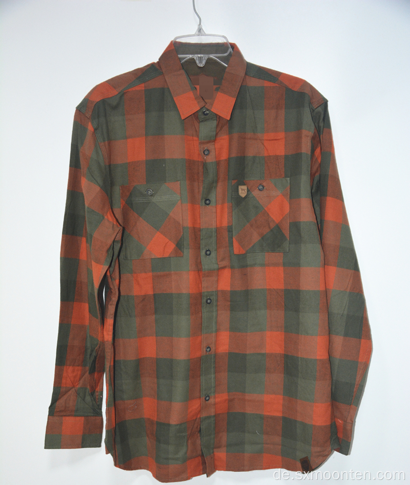 Großhandel Custom Plaid Herren Flanell Shirt