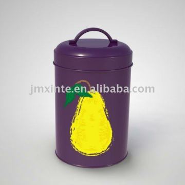 round Tin can/metal storge can