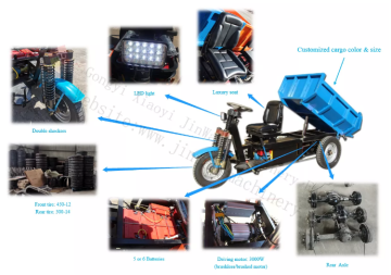 Jinwang do Peru Dumper Electric Cargo TRICYCLE