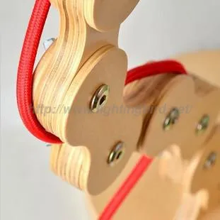 Foldable wood table lighting lamp