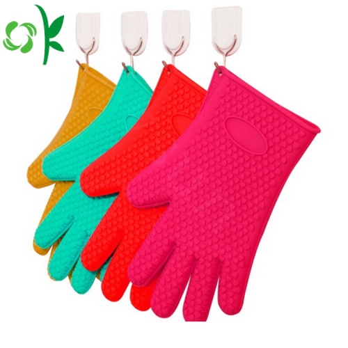 Silikon Kochen Waschhandschuhe mit Scrubber Handschuhe