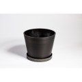 Maceta circular compacta para interiores