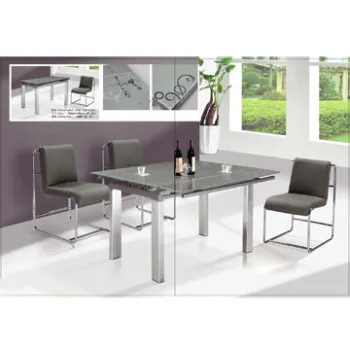 Tempered Glass Table with Chairs, OEM Orders are Welcome