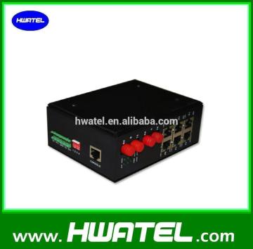 2 optical 6 utp Industrial Ethernet Media Converter