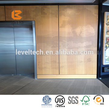 Irregularity Perforated Design Wooden Timber Acoustic Panels Soundproof Absorb Board