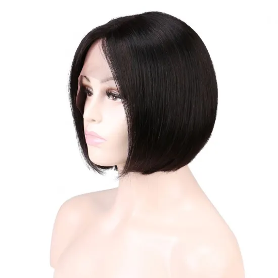 Wholesale Peruvian DC Bob Wigs Lace Front,High Quality 8-16 Inch Peruvian Bob Wig,Natural Virgin Remy Front Lace Wig Human Hair