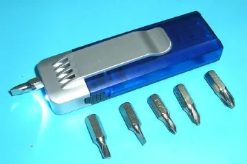 6 in 1 mini screwdriver set with LED light