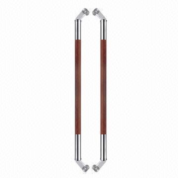 Modern type stainless steel glass door pull handle, 1000mm long, in red, made of stainless steel