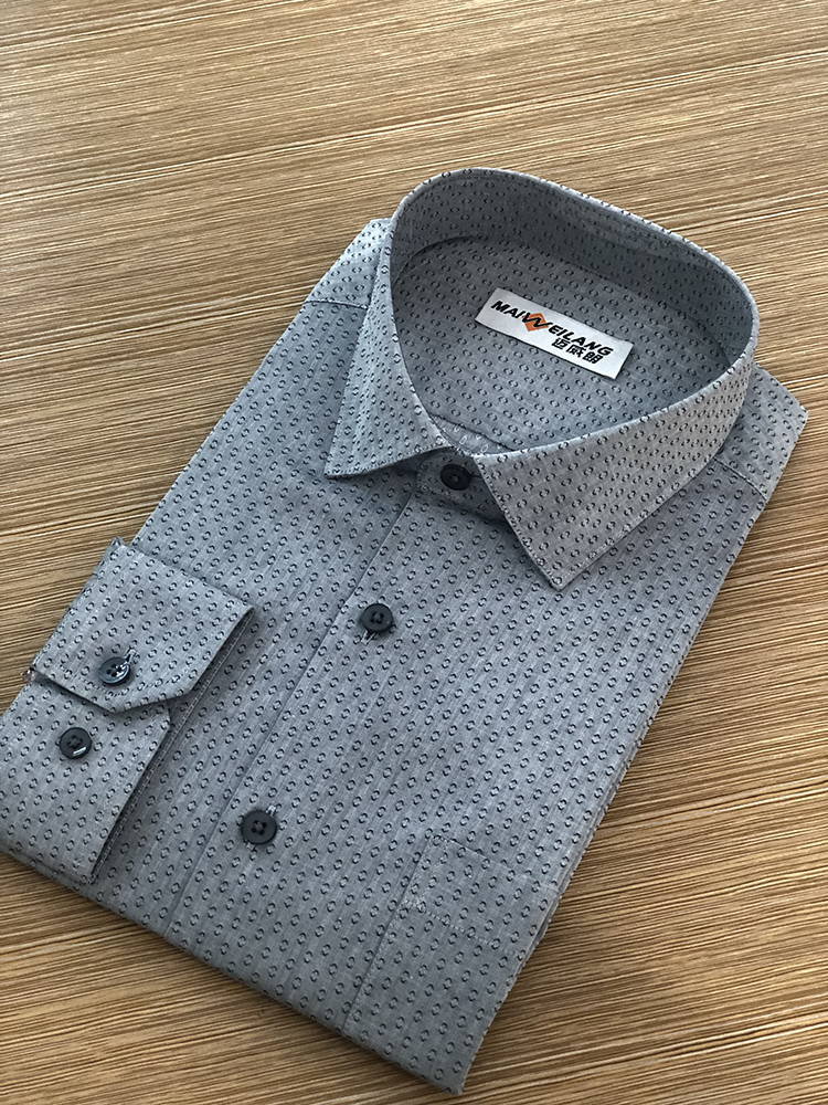 Long sleeve jacquard shirt
