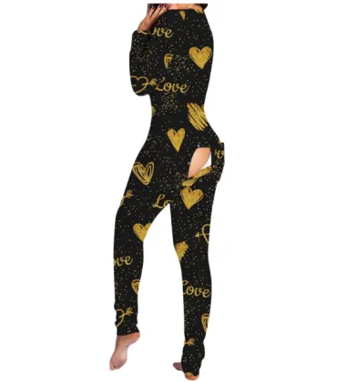 Women's Christmas Onesie Pajamas with Butt Flap