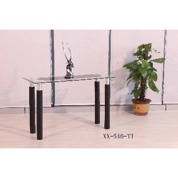 sample tempered clear glass tea/coffee table