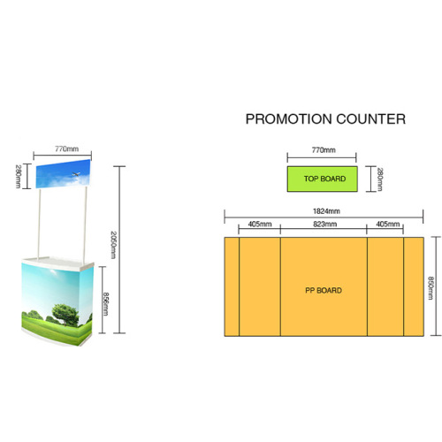 Display Plastic Exhibition Stand Promotion Table