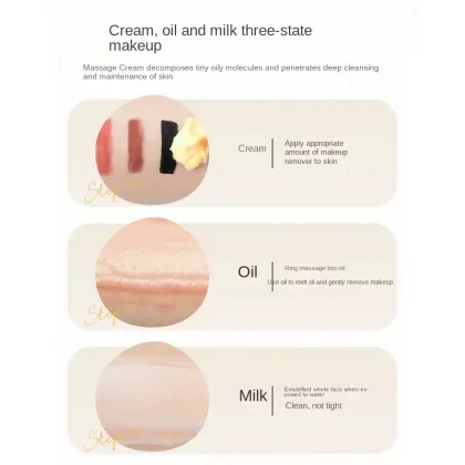 Organic Gentle Massage Cream with Exfoliating Oil for Pore-Clearing and Makeup Removal