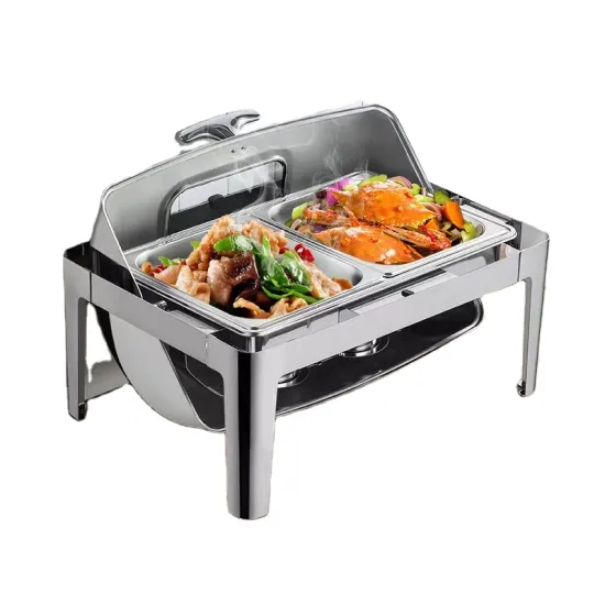 Wholesale Stainless Steel Chafing Dishes for Electric Buffet Heating - Rectangle Shape Available for Sale