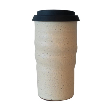 Customized Handmade Ceramic Travel Mug with Silicone Lid - Exclusive Collection