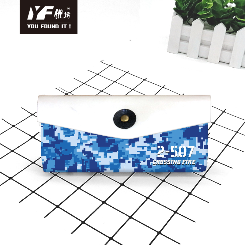 Estilo de cor de camuflagem personalizado Caixa lápis de couro PU e bolsa multifuncional