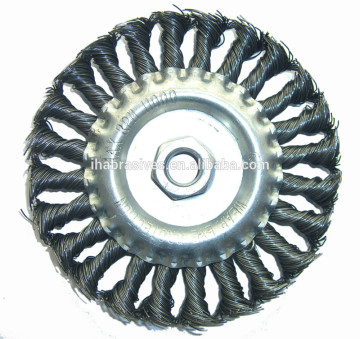 bevel knotted twisted wire brush,4(100)mm