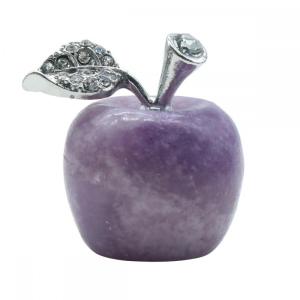 Lepidolite 1.2Inch Apple Gemstone Crafts for Home office Decoration