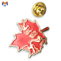 Customized Soft Enamel Red Maple Leaf Pin Badge