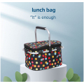 420d मुद्रित पोर्टेबल लंच बैग /बच्चों का लंच बैग /पु कलर पैटर्न लंच बैग