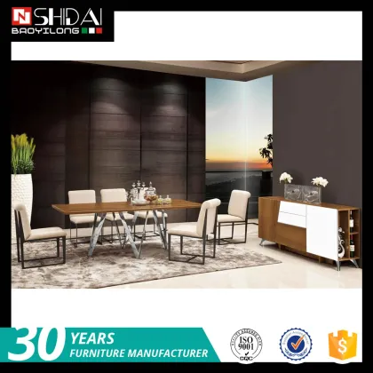 stainless steel dining table designs / stainless steel dining table base / modern dining set A-45 N6266 N-6339
