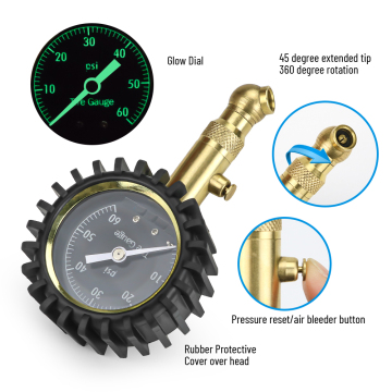 High Accuracy LCD Display Metal Digital Tire Pressure Tester Pocket Meter Gauge Promotion