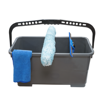 Wholesale Heavy Duty Grey Plastic Double Pail Wash Buckets for Window Cleaners