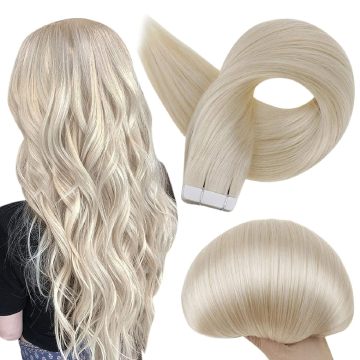 Corne de moda Extensiones de cabello 60 Platinum Blonde