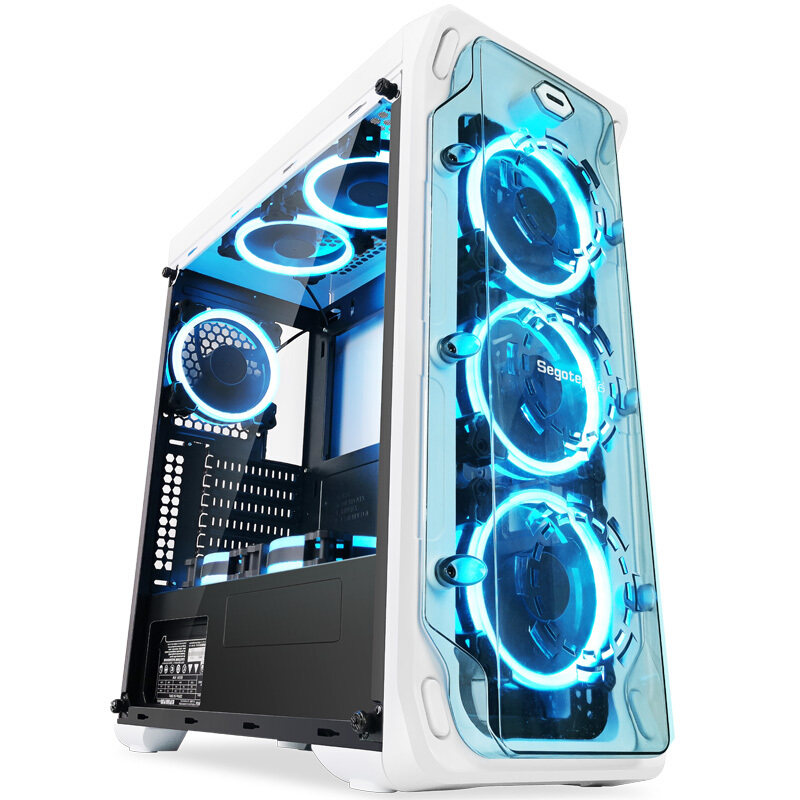 LUX large computer case desktop air-cooled water-cooled full side through ATX mid-tower dust-proof gaming case