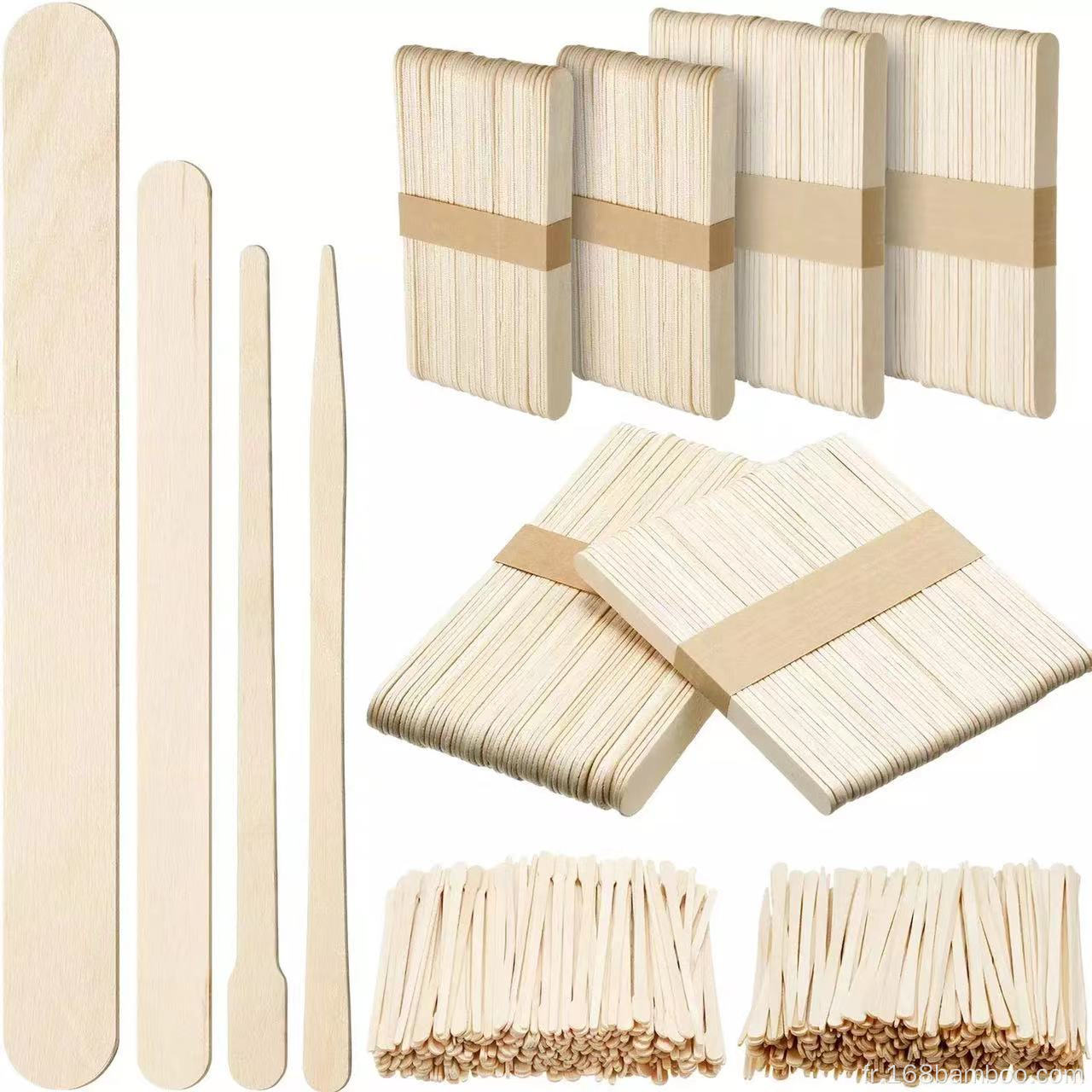 Épilation des bâtons applicateur de spatule en cire en bois