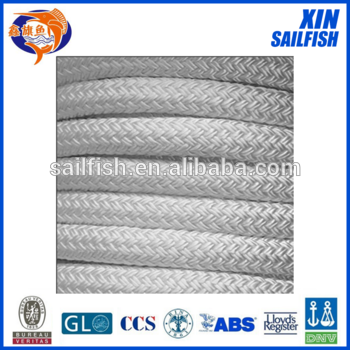 white color polyester material solid braided rope