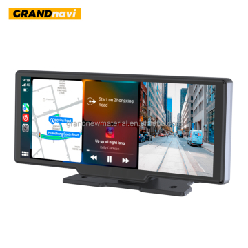 GRANDnavi 10.26 Inch Car DVR with Wireless CarPlay and Android Auto Touch Screen Monitor