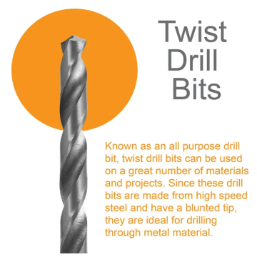 Brad Point and Twist Drill Bit 100 pièces comprend des bits pour le bois de forage, le métal, l&#39;acier inoxydable