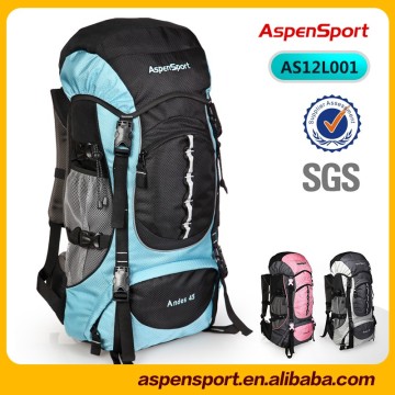 Waterproof polyester camping hiking backpack china