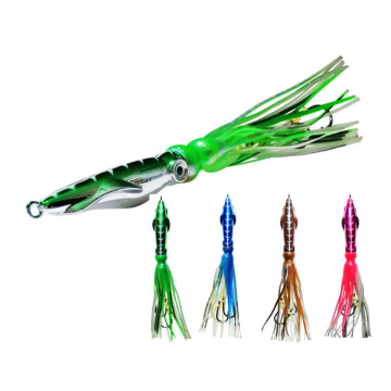 Buntes Big Game Octopus Tintenfischrock hart angeln - 60 g bis 200g