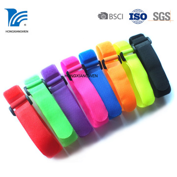 Nylon Reusable Printed Hook and Loop Cable Tie