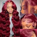 99J Burgundy 13x6 Tino Wave Lace After Wigs