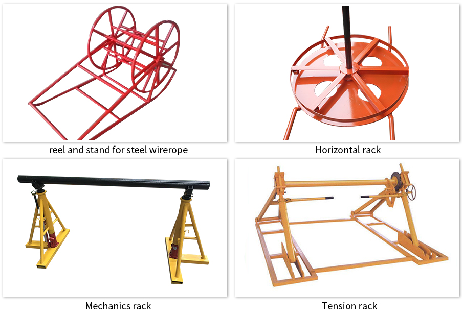 Mechanical Wire Rope Reel Stand Cable Drum Pay-off for Rope